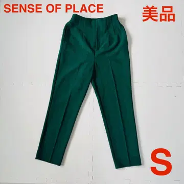 새상품급 SENSE OF PLACE 테이퍼드 팬츠 그린 S 사이즈
