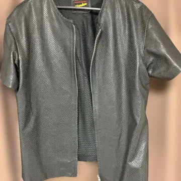 Freedom Sportswear 천연 가죽 메쉬 자켓