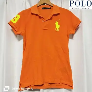 [중고 의류] 여성용 POLO 랄프 로렌 폴로 셔츠 빅 포니 오렌지 S