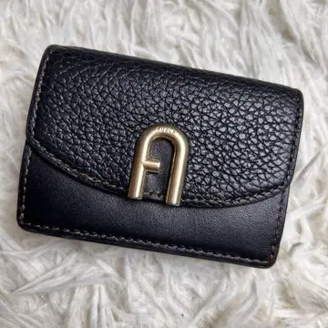 FURLA 훌라 3단 폴더형 지갑 프리뮬라 가죽 블랙