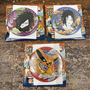 NARUTO 컬렉션 캔뱃지 3개 세트 사스케 마다라 미호