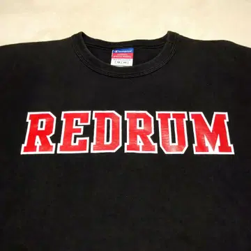 Champion REDRUM 블랙 프린트 티셔츠 챔피언