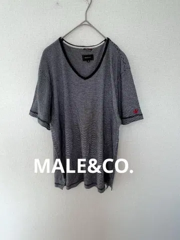 MALE&Co. 티셔츠, 티셔츠, 보더, V넥