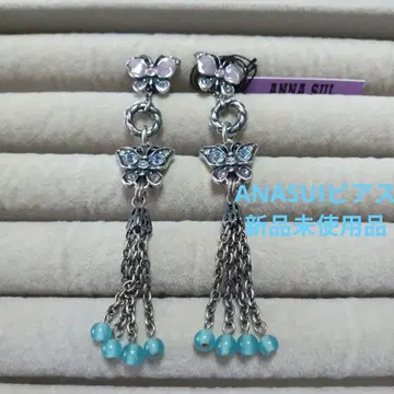 ANNA SUI 나비 모티브 롱 귀걸이