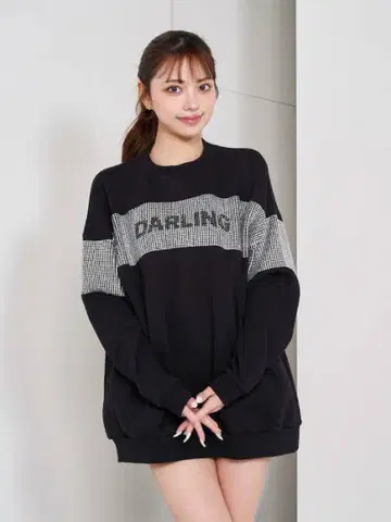 darich 크리스탈 로고 풀오버 블랙