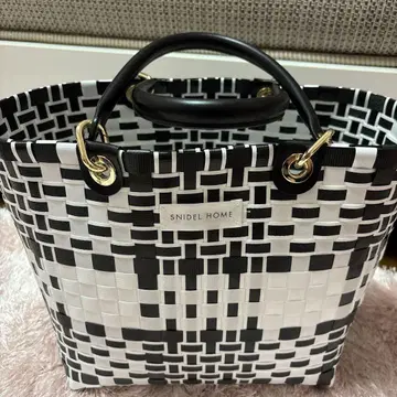 SNIDEL HOME 기하학 패턴 바스켓백