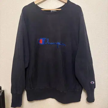 챔피온 리버스 위브 USA제 맨투맨 자수 로고 90s 블랙