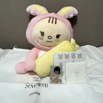 SEVENTEEN 아티스트 메이드 정한 트램 봉제 인형 트레이딩 카드