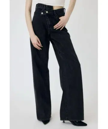 MOUSSY 마우지 데님 CROSS WAIST WIDE STRAIGHT