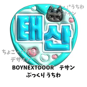 BOYNEXTDOOR 테산 푹신한 부채 3D