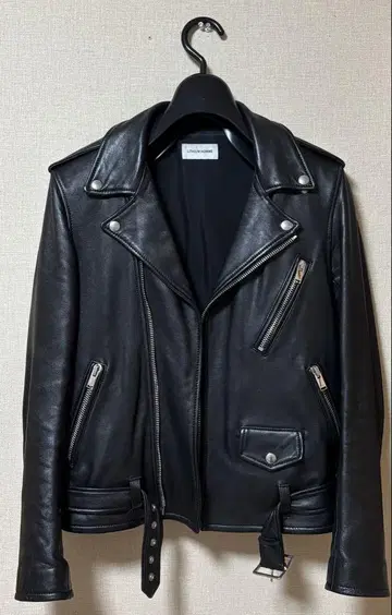LITHIUM HOMME 램 가죽 더블 라이더 자켓