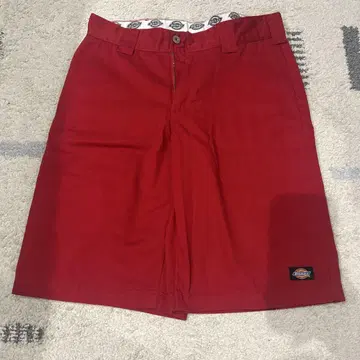 디키즈 레드 숏 팬츠