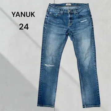 YANUK 야누크 Kay 릴랙스 슬림 데미지 데님 24