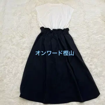 온워드 카시야마 이소재 도킹 슬리브리스 롱 원피스