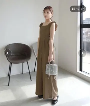 숄더 프릴 올인원 롱