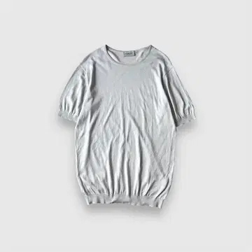 JOHN SMEDLEY 씨 아일랜드 코튼 니트 티셔츠 그레이 M