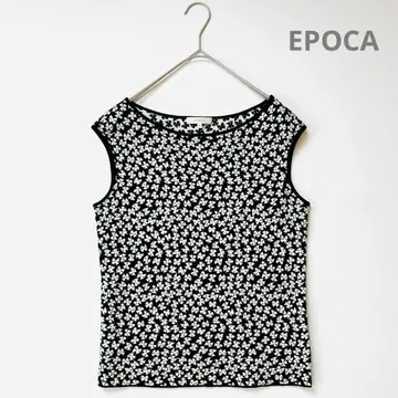 에포카 EPOCA 스트레치 올 패턴 슬리브리스 니트