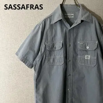 SASSAFRAS 사사프라스 데님 셔츠 가드너 셔츠 반팔 셔츠