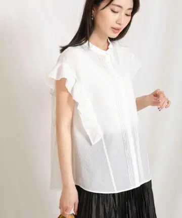 Gready Brilliant E 축구 스탠드 프릴 블라우스