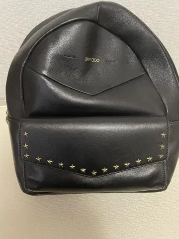 JIMMY CHOO 블랙 가죽 백팩