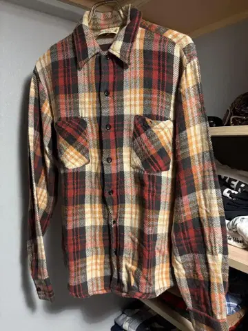 Sears Fieldmaster 체크 무늬 플란넬 셔츠 L