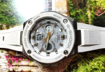 G-SHOCK 화이트 러버 벨트