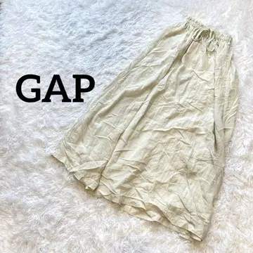 갭 나일론 플레어 스커트 롱 기장 허리 밴딩 캐주얼 시원함 돌려입기