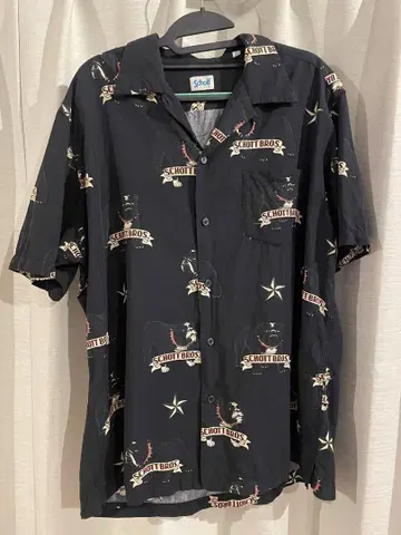 Schott 프린트 패턴 알로하 셔츠 XL