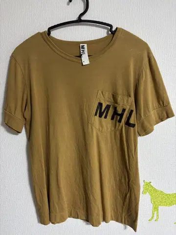MHL 브라운 포켓 티셔츠 M