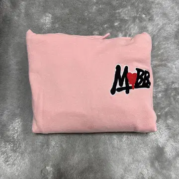 MBB MOOBB 하트 자수 후드티 핑크