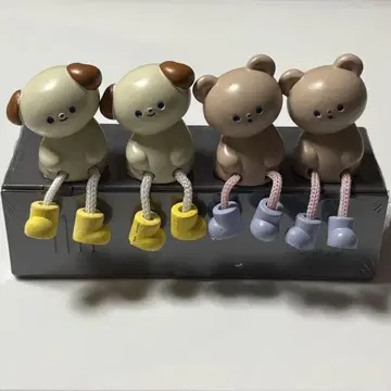 푸라푸라린후렌즈 강아지 곰 쌍둥이 세트 가챠 피규어