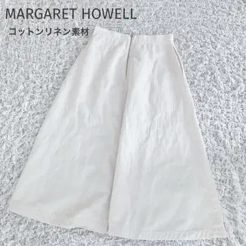 MARGARET HOWELL 코튼 린넨 플레어 스커트 정가 28,000엔
