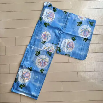 유카타 스카이블루 수국 패턴