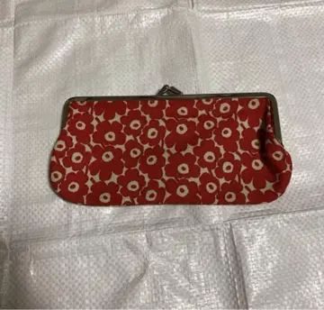 새상품급 마리메꼬 가마구치 파우치 marimekko unikko 레드