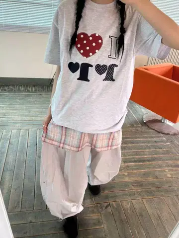 한국 RONRON 25ss 티셔츠 그레이