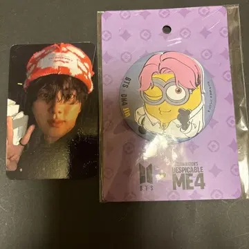 BTS JIN 트레이딩 카드 & 미니언 캔뱃지