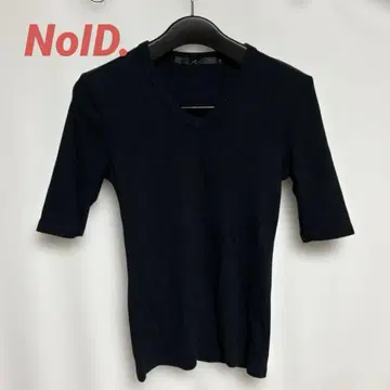 NoID./노아이디 V넥 오분 소매 티셔츠