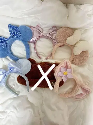 디즈니 머리띠 장미