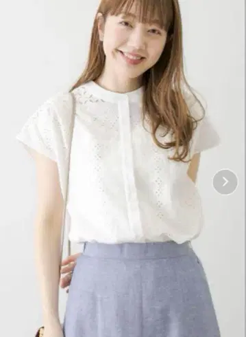 밴드 카라 코튼 레이스 블라우스 어반 리서치 써니 라벨