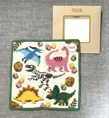 FEILER 손수건 공룡 유나이티드 애로우즈 별주 다이너소어 새상품 그린