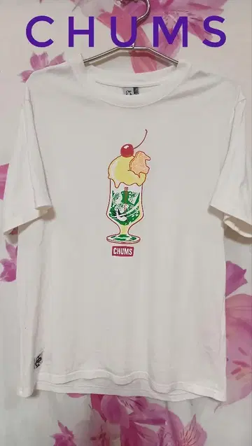 CHUMS 참스 카페 참스 티셔츠 L