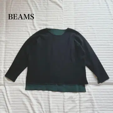 빔즈 니트탑 울 혼방 캐주얼 워셔블 스트레치