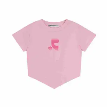 새상품 Rest&Recreation 반팔 티셔츠 상의 화이트 핑크