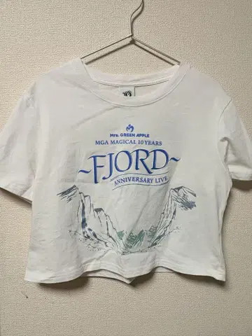 MrsGREENAPPLE 미세스 FJORD 티셔츠 크롭 화이트