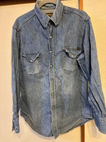 1980년대 SEARS ROEBUCKS 데님 웨스턴 셔츠