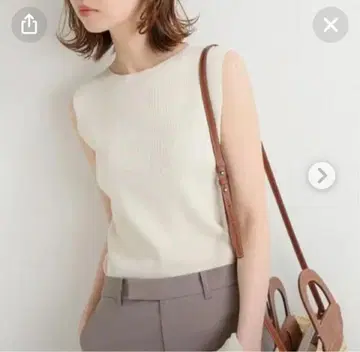 IENA 리브 슬리브리스 풀오버 새상품 미사용 택 포함 베이지