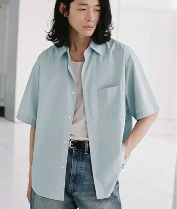 NEW BASIC MICRO SPAN BOX H/S SHIRT S 사이즈