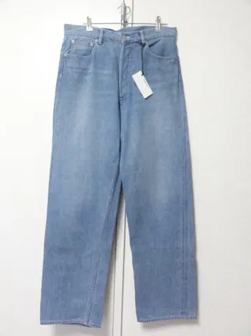 오라리 SELVEDGE FADED LIGHT DENIM WIDE