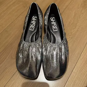 SHISEI 발레 슈즈 실버 37.5