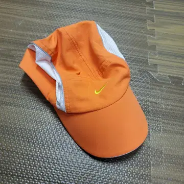 올드 나이키 러닝 캡 오렌지